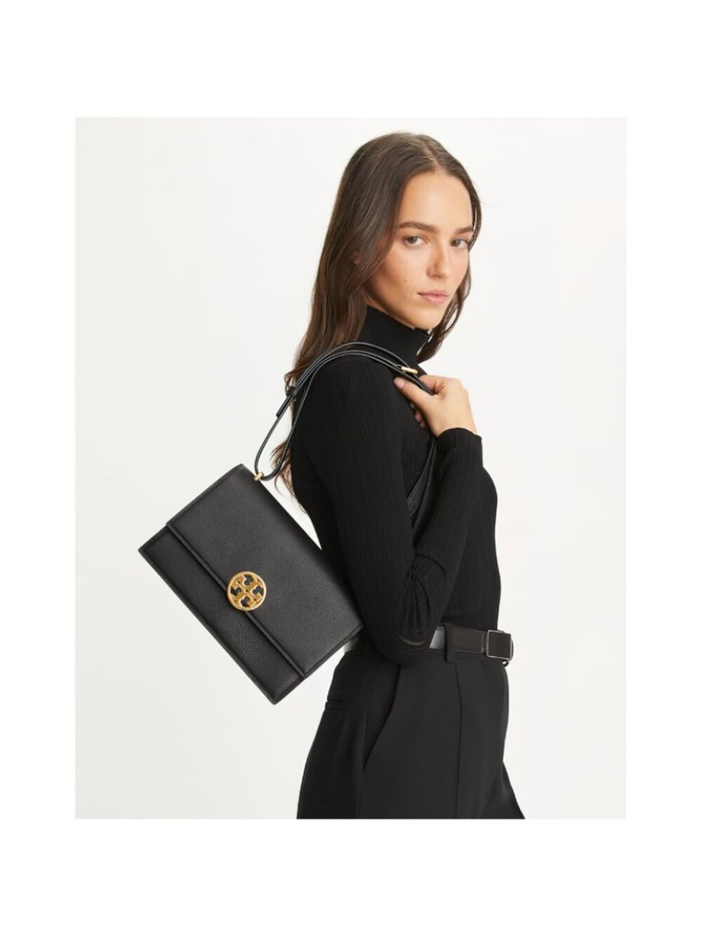 Tory Burch Miller Shoulder Bag Black OS - Picture 3 of 16